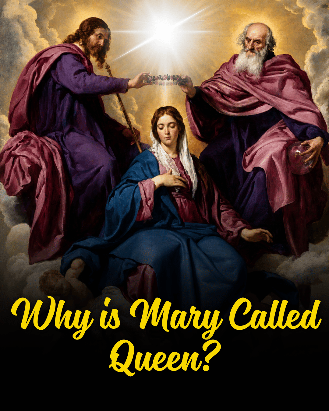The Blessed Virgin Mary crowned as Queen of Heaven